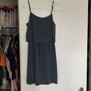 navy dress very flattering